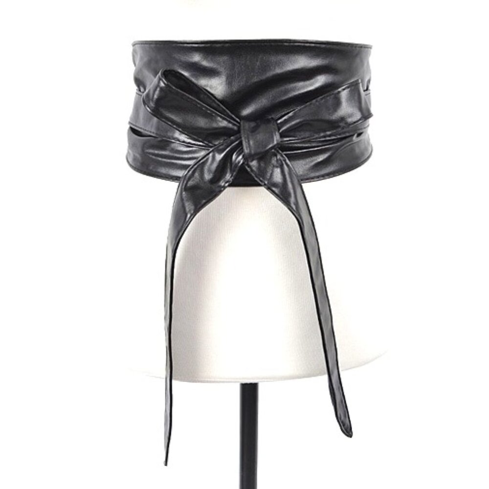 BNWT Brand New PU Faux Leather Wrap Belt Obi Belt